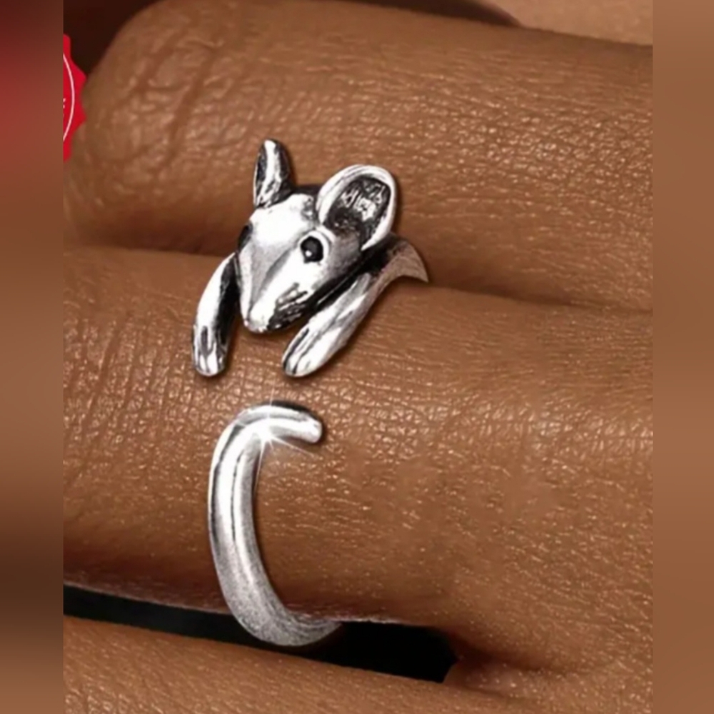 WHIMSICAL ADJUSTABLE MOUSE RING NWOT